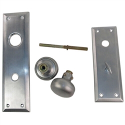 Satin Chrome 26D Surface Mount Knob & Plates For 91A Mortise Lock