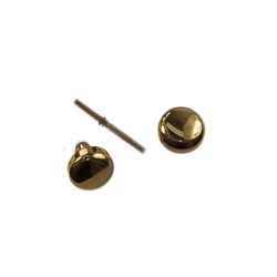 Maxtech (Like Marks Metro K9290/3 Knob Kit) Polished Brass 2-1/4" Solid Brass Door Knob Set With Split Spindle