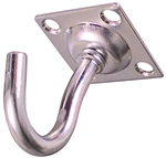 National, N121-103, 5/16", Zinc Clothesline Hook, Plate-Style, Up To 140 LB
