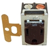 Pass & Seymour 1332 Brown 15A 125V Despard Outlet Receptacle, 3 Wire Grounded