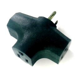 Power Cords & Cables PCC, PCC-3406GRN, Green, 15A, 125V, 3 Way Outlet Wall Plug Cube Adapter Tap