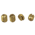 Progressive 1420 Pack Of 4 Polished Brass Standard Knob Set Screws 1/4" - 20 TPI For The Progressive Model #'s 2400 & 2600