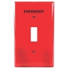 Cooper PJ1EMRD Red Emergency 1 Gang Toggle Wall Plate
