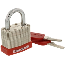 Wordlock PL-118-A1 Match Key 40mm Laminated Steel Padlock 1 Assorted Color Per Order (Black, Blue, Green & Red)