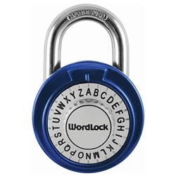 Wordlock PL-130-A1 STANDARD Text Lock Combination Dial Padlock 1 Assorted Color Per Order (Purple, Silver & Blue)