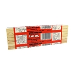 PSH8/12/36/65, 12 Pack, 3/8" x 1-1/2" x 8", Wood Shims, Handy For Builders Etc.
