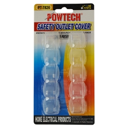 Powtech PT-7826 Clear Safety Outlet Covers (10 Per Pack)