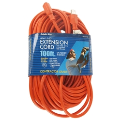 Bright Way R3100 Heavy Duty 100' 12/3 Safety Orange Extension Cord 02 Standard Indoor/Outdoor Cord