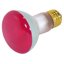 Satco, S3200, Red, 130V 50 Watt, Reflector Indoor R20 Medium Base Light Bulb
