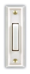 Heath Zenith SL-715-1-02 Wired Door Chime Push Button, White with White Lighted Center Bar