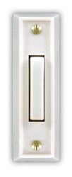 Heath Zenith SL-715-1-02 Wired Door Chime Push Button, White with White Lighted Center Bar