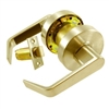 S. Parker SL8160N03 Polished Brass US3 Passage Hall & Closet Grade 2 Commercial Cylindrical ADA Cushioned Angled Lever Lockset With A One Step Rose