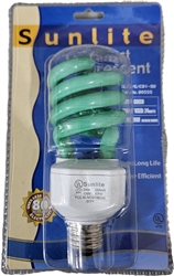 Sunlite 00555, 24 Watt Green Spiral Compact Fluorescent Bulb