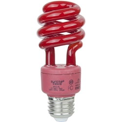 Sunlite 05505 SM13/R 13 Watt T3 Spiral Lamp Medium (E26) Base Red