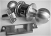 S. Parker B9160A32D Satin Chrome 32D Grade 2 Entrance Entry Ball Knob Cylindrical Lockset