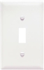 Pass & Seymour, SP1WUCC100, White, 1 Gang, 1 Toggle Opening, Urea Wall Plate