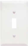 Pass & Seymour, SP1WUCC100, White, 1 Gang, 1 Toggle Opening, Urea Wall Plate