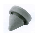 Ives, SR64-1, 1 Piece, Gray Grey, 1/2" Diameter Cone Shaped Rubber Door Silencer