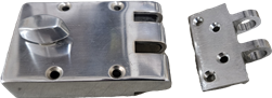 Emhart-Lafonte WL17 Chrome Solid InterGrip Single Cylinder Rim Lock With Angle Strike
