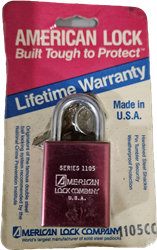 American Lock 1105CC 1-1/2 Inch Lock Body, Hardened Steel 1 Inch Long Shackle, Pin Tumbler Security