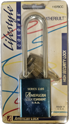 American Lock 1107CC 1-1/2 Inch Lock Body, Hardened Steel 3 Inch Long Shackle, Pin Tumbler Security