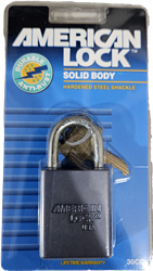 American Lock 30CC 1-1/2 Inch Lock Body, Hardened Steel 1 Inch Long Shackle, Pin Tumbler Security