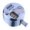 ASSA AA-SR400 (Like American Lock A2000) 2-7/8" Shackleless Solid Steel Step Back Padlock Lock Resettable Combination Dial Hockey Puck Style (Combonation In Front)