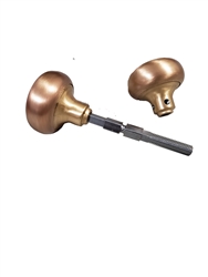 Progressive 2600LP / 10 Satin Bronze US10 2-1/4" Solid Brass Door Knob Set With Spindle For Lockwood Surface Mount Mortise Lockset & More