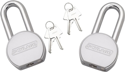 SCHLAGE 994831 (Like American Lock A701) Solid Steel Round Padlock, 63.5mm, 2.5-Inch Shackle, 2-Count Keyed Alike