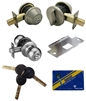 Mul-T-Lock Single Cylinder Deadbolt With S. Parker Knob Front Door Entry Lockset Combination Set Keyed Alike, Adjustable Backset, 2 Keys With Card (Stainless Steel)