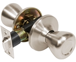 Tuff Stuff T0226A Dull Chrome Tulip Knob Passage Lockset With Adjustable Backset