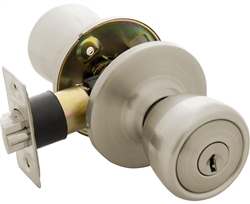 Tuff Stuff T0426A Stainless Steel Tulip Knob Entry Lockset With Adjustable Backset