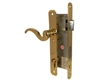TACO Trans Atlantic DL-ML800 Series, Brass, Left Hand, Heavy Duty Solid Brass Atrium style Mortise Lock, Single Cylinder Mortise Entry Lever Handle Plate Trim Set, Narrow Style Storm Patio Door Lockset with 1-3/4" Backset Lock Set