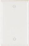 Pass & Seymour, TP13WCC30, White, 1 Gang, Blank, Nylon Wall Plate, 3/16" Taller & Wider