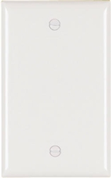 Pass & Seymour, TP13WCC30, White, 1 Gang, Blank, Nylon Wall Plate, 3/16" Taller & Wider