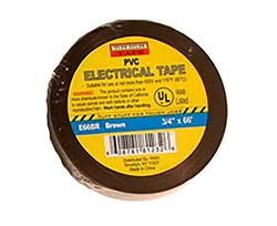 Tuff Stuff Tape Brown 3/4" X 60' PVC Electrical Tape UL Listed