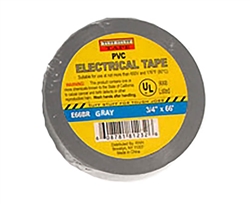 Tuff Stuff Tape Grey 3/4" X 60' PVC Electrical Tape UL Listed