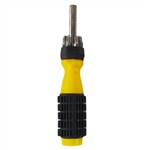 Trisonic TS-F169 Yellow And Black Heavy Duty Multi Tip 6-In-1 Screwdriver