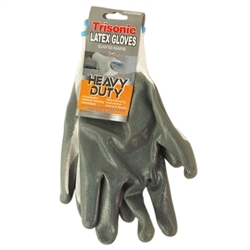 Trisonic TS-GL2006AB Grey Palm Coated White Heavy Duty Latex Gloves