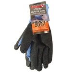 Trisonic TS-GL3003 Black Palm Coated Blue Heavy Duty Latex Grip Polyester Gloves