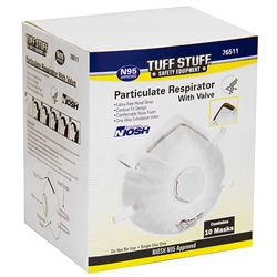 Tuff Stuff TSE76511 10 Pack N95 Particulate Respirator With Valve