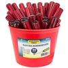 Tuff Stuff 95243 50 Pieces Slotted Screwdriver In A Bucket, 14 Pieces 3/16"X4", 12 Pieces 3/16"X6", 12 Pieces 1/4"X4", 12 Pieces 1/4"X6", Ideal for easy installation and assembly work.