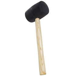 Tuff Stuff 95646 32 OZ Black Rubber Mallet With wood Handle