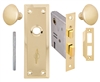 Tuff Stuff 1201 Brass Finish Old Time Inside Mortise Bathroom Lockset - No Key