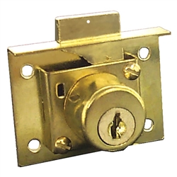 Tuff Stuff 2114 Brass Plated Keyed Cabinet And Drawer Lock