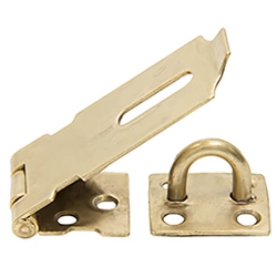 Tuff Stuff 34520 Brass Plated 2" Safety Hasp, Safety hasps provide good security under many conditions. The Tuff Stuff 34520 to fit most situations where a fixed staple is necessary or desirable. The hasp come complete with all screws.