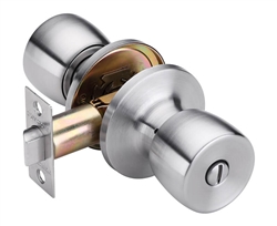 Tuff Stuff Builder's Grade TP0326A Stainless Steel US32D Tulip Knob Style Privacy Lockset With Adjustable Backset
