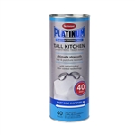 Ultrasac Platinum 013009040 White 13 Gallon Tall Kitchen Antimicrobial Odor Control Drawstring Trash Bags 40 Bags Per Tube 0.90 MIL 24"X27-3/8"