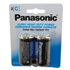 Panasonic UM-2NPA-2B 2 Pack Of "C" Carbon Zinc Battery With 1.5V For Use In Low Drain Devices