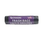 Ultrasac 33090B09 Black 33 Gallon Garbage Trash Bags 9 Bags Per Roll 0.9 MIL 30"X37"